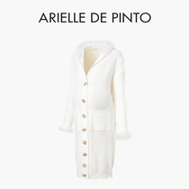 French ARIELLE DE PINTO maternity wear spring versatile lazy mid-length knitted jacket top
