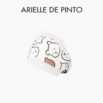 French ARIELLE DE PINTO maternity headscarf autumn comfortable pure cotton lace windproof head protection confinement headband