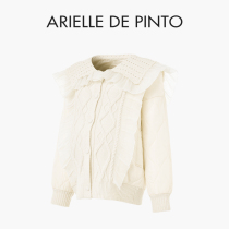 France ARIELLE DE PINTO maternity wear winter versatile doll collar sweater patchwork cotton coat