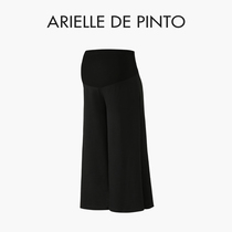 French ARIELLE DE PINTO maternity wear summer Korean style casual temperament A-line high waist pleated culottes black
