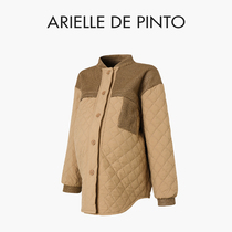 French ARIELLE DE PINTO maternity wear spring versatile loose thickened cotton rhombus jacket