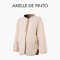 French ARIELLE DE PINTO maternity wear spring niche design lamb wool large size thickened jacket