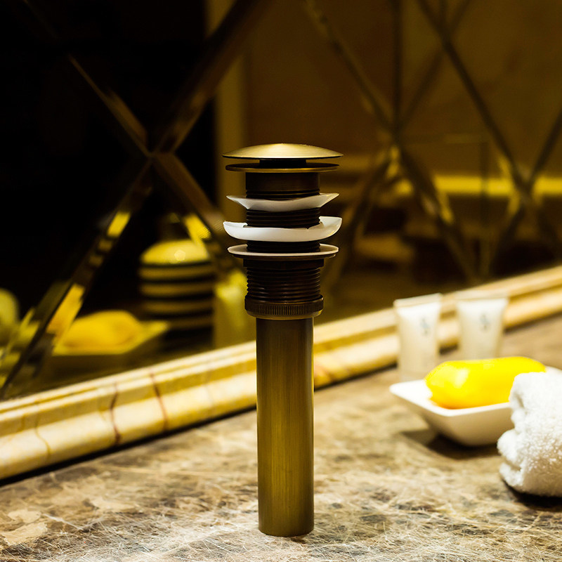 Washbasin Full Copper Sewer Washbasin Deodorant Drain Terrace Terrace Basin Bounce Lid Sewer Suit Accessories