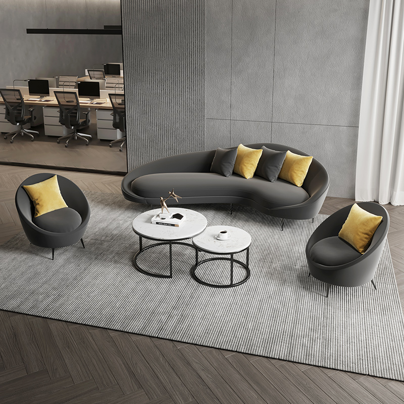 Office Alien sofa tea table Composition Industrial Wind Office sofas minimalist modern business Reception retro sofa-Taobao