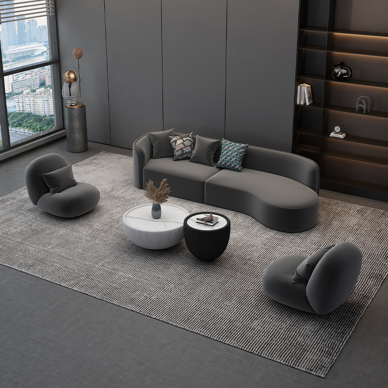 Nordic Office Sofa Tea Several Combinations of Simple Modern Business Office Shop Arc Sofa