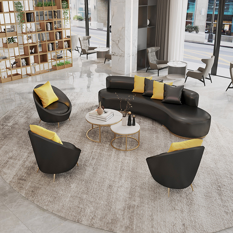 Nordic office Alien sofa tea table Composition minimalist modern hotel lobby Guest Area Creative Arc Sofa