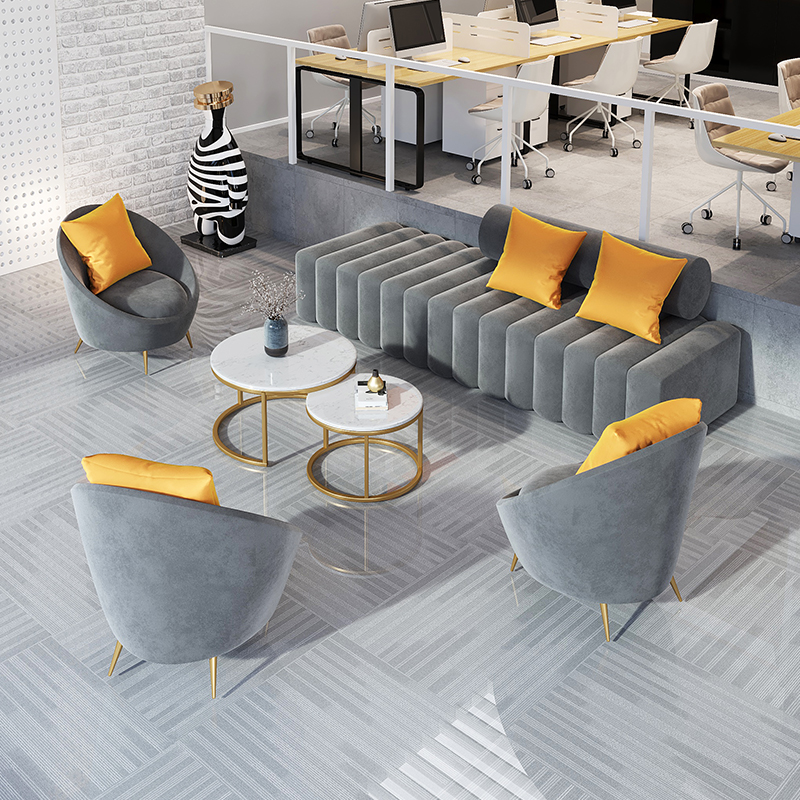 Nordic creative office sofa tea table combination set simple modern reception area business reception office sofa