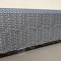 Shop self-adhesive wallpaper self-adhesive commercial waterproof Net Red gray retro wallpaper 3d three-dimensional wall skirt Wall Wall sticker