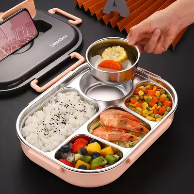 304 stainless steel lunch box students office workers bento boxes insulated lunch boxes portable split children type