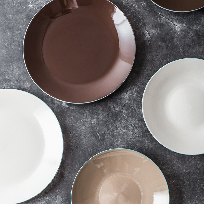The Nordic creative move platter with western food steak plate ceramic plates plate round ins tableware breakfast tray