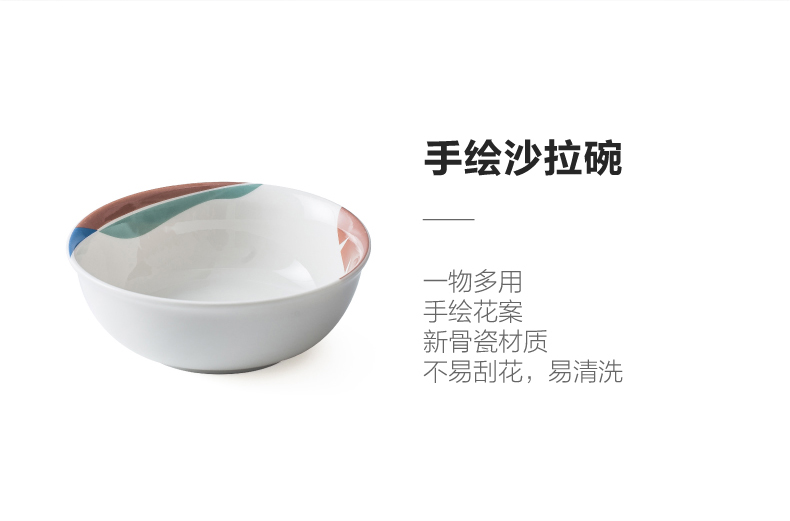 Japanese hand - made ceramic bowl household utensils rainbow such as bowl bowl eat bowl mercifully creative rainbow such use large salad bowl bowl