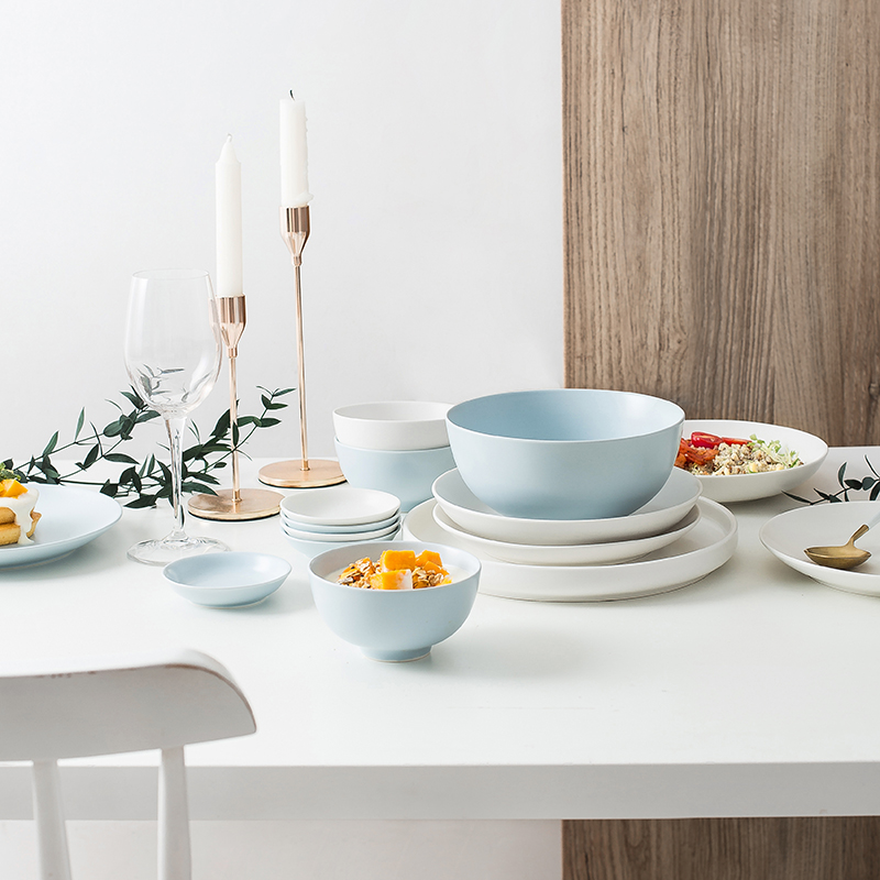 Dishes suit Nordic INS 56 head contracted household ceramic Dishes Japanese 10 combination to use chopsticks tableware for dinner