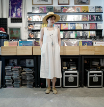 Petite game-pure hemp sleeveless loose dress