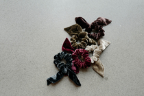 Petite game-silk velvet scrunchies