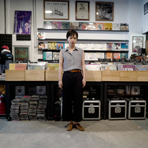 P G-Pure linen striped sleeveless shirt