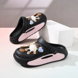 Летняя обувь, нескользящие модные пляжные слайдеры, тапочки, туфли, мягкая подошва, популярно в интернете