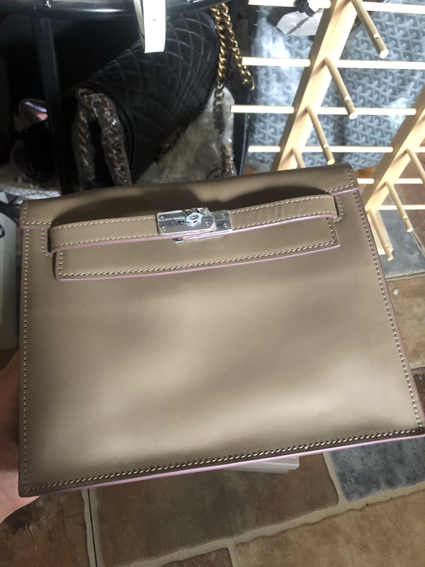 Dancing Leather Patchwork Kelly Bag, Single Shoulder Crossbody Clutch Small Bag, Genuine Leather Lock Buckle Women's Bag Dancing Leather Patchwork Kelly Bag, Single Shoulder Crossbody Clutch Small Bag, Genuine Leather Lock Buckle Women's Bag