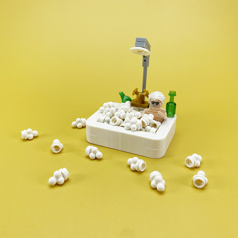 Suitable for Lego Home Decoration Small Scene Bathtub, Wardrobe, Refrigerator, Toilet, Washing Machine, Building Block Minifigure Toys