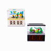 Suitable for Lego Creative Scene Fish Tank Turtle Pet Box Living Room Home Decor Building Block Minifigure Toy Ornaments