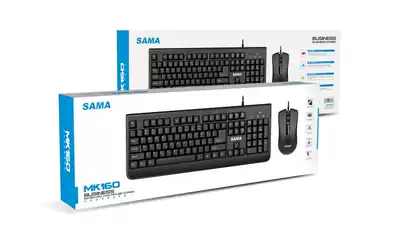 SAMA first horse MK160 keyboard and mouse photoelectric case USB wired keyboard and mouse Home office keyboard and mouse set