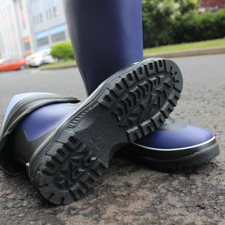 Сапоги мужской высокий скольжение воздухопроницаемый мода водонепроницаемый резина весна Водяные ботинки удлинитель Большой пробка сапоги 