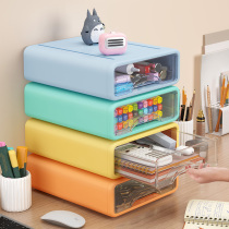 Drawer-style desktop containment box cosmetics desk stationery dustproof storage box student dormitory artifact