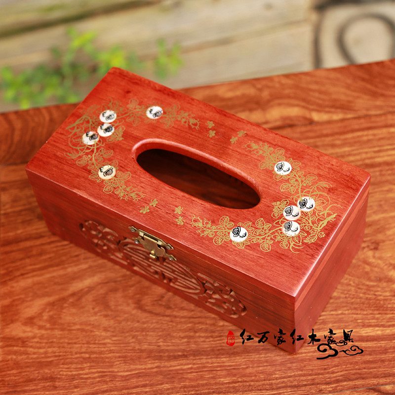 Mahogany paper box tissue box storage box