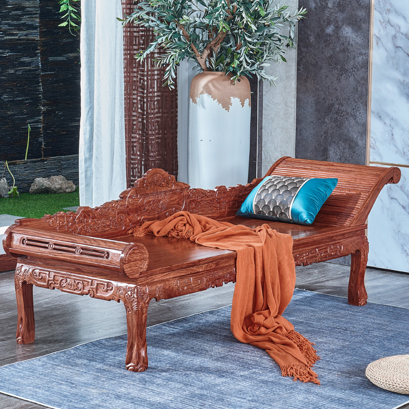 Red Wood Noble Princess Bed tatami bed Hedgehog Purple Sandalwood Chinese Solid Wood Tiger Foot Noble Princess Sofa Flowers Pear Wood Lunch Break Deck Chair