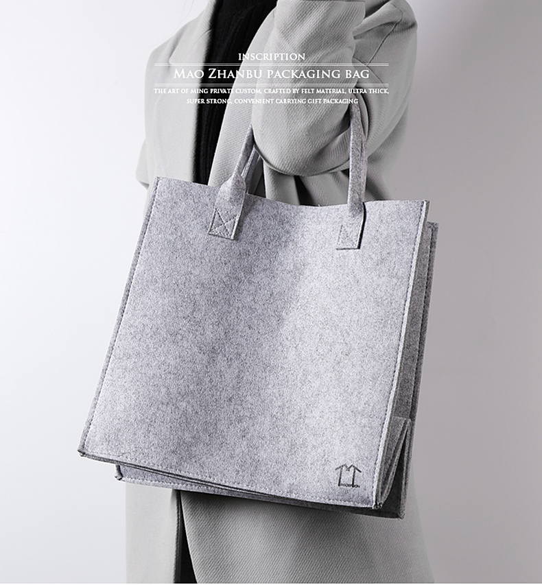 Gift bag shopping bag handbag with thick felt bag to receive bag in ceramic tableware made Gift box packaging LOGO