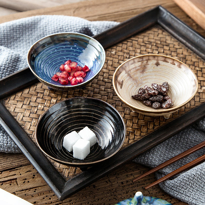 Japanese flavor dish creative ceramic materials imported from Japan dish restaurant dessert plate seasoning disc small home plate