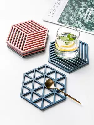European thermal insulation mat household PVC soft coaster placemats bowl mat table mat large anti-scalding mat heat-resistant non-slip pot mat