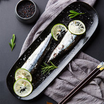 Creative Japanese underglaze ceramic plate long oval sushi plate Nice plate hotel snack plate home plate
