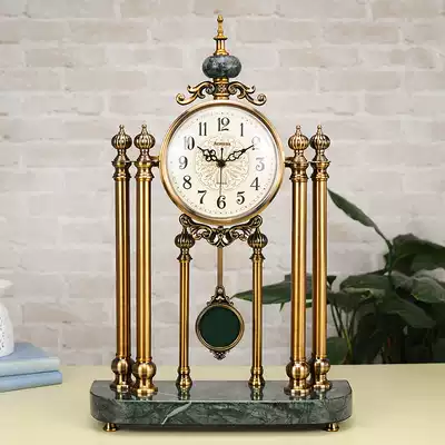 European style retro living room table clock American large household table clock table clock decoration creative bedroom bed cabinet decoration