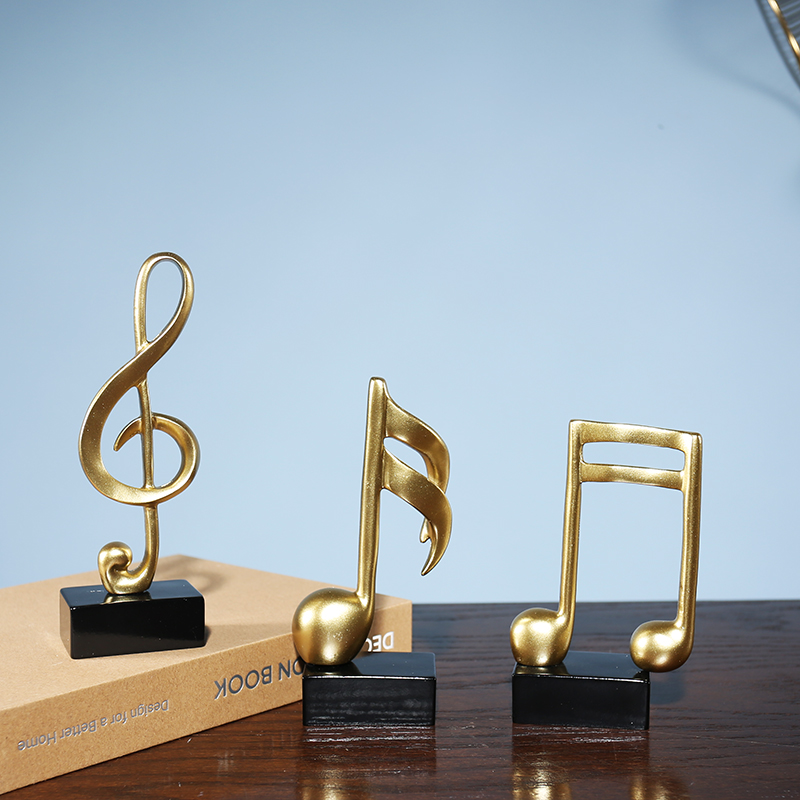 Light luxury musical notes piano stand decoration creative home living room wine cabinet study decoration clothing store soft decoration knick-knack