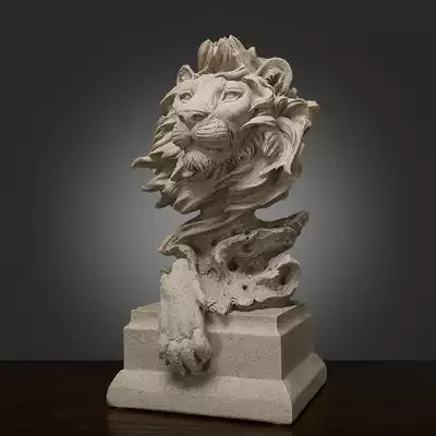 Nordic style simple lion creative animal ornaments Home decorations Living room entrance study desktop decoration