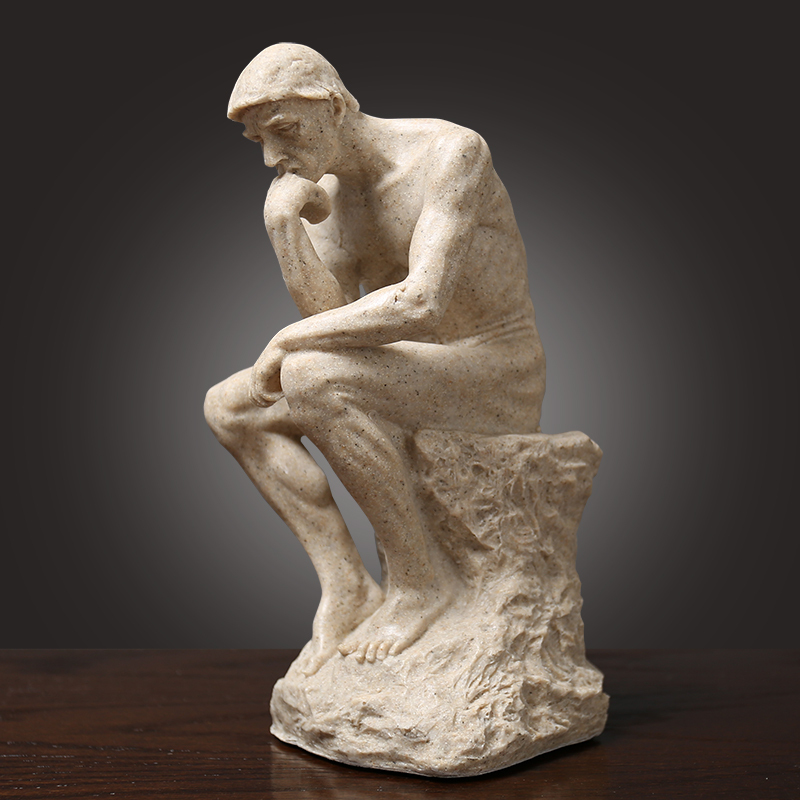 Modern simplicity David thinker character decoration of the decoration of the shaft of the bookshelf office bookshelf