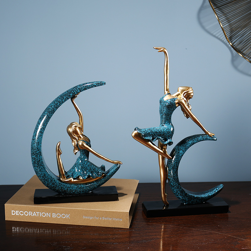 Nordic Moon Goddess Creative Pendulum Original Personality Home Villa Soft Adornment Living-room Xuanguan Wine Cabinet Furnishing