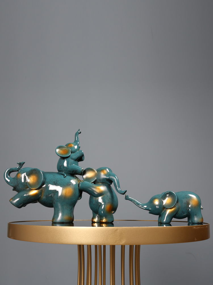 Elephant decorations wine cabinet decorations Nordic modern living room light luxury TV cabinet knick-knacks housewarming gifts