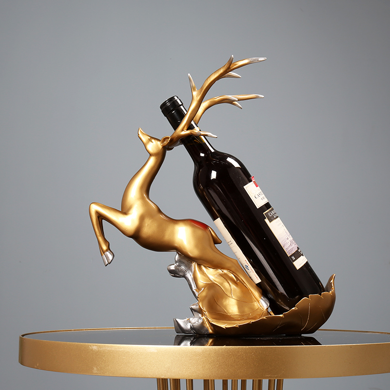 Deer wine rack dining table decorations living room wine cabinet red wine rack ornaments home creative new house move new house gift