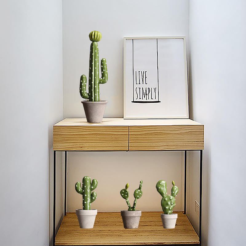 Nordic Creative Simulation Cactus Potting Fabric Household Living Room Wine Cabinet Dining Room Decoration