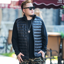  2020 autumn and winter thickened vest plus fat plus size fat loose sleeveless down cotton clothes mens cotton vest jacket