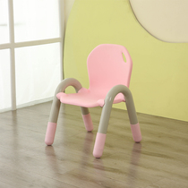 Kindergarten chair childrens plastic back chair baby thickened dining chair household non-slip small stool armrest cartoon*