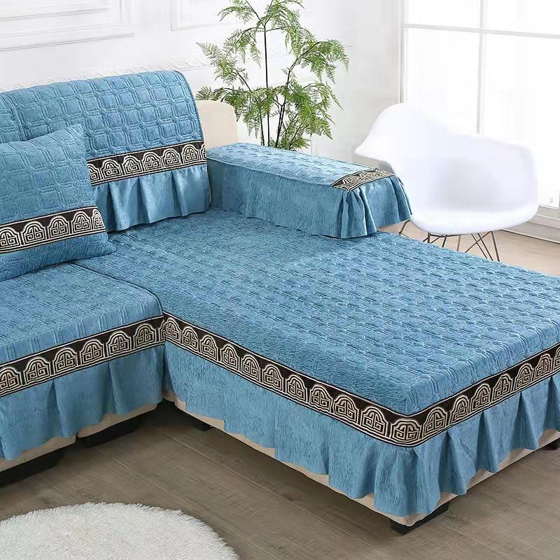 New Chinese sofa cushion Four Seasons universal Synoir sofa cover combined suit Anti-slip all-bag custom-made sofa cover