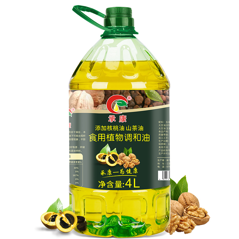 承康核桃山茶油食用植物调和油植物油非转基因食用油4L