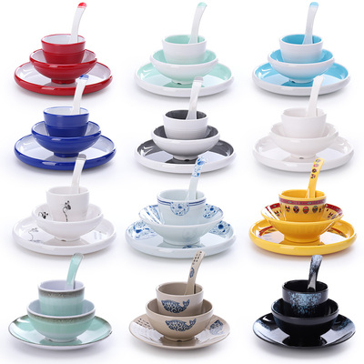 密胺餐具火锅店摆台四件套仿瓷塑料酒店餐具套装饭店创意日式商用