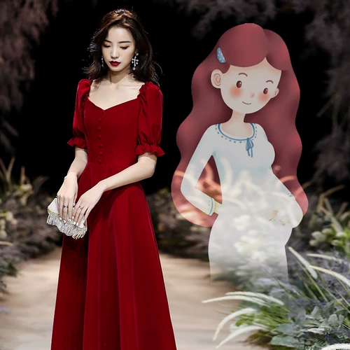 Вечернее платье, красная юбка