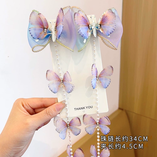 Детская заколка для волос, аксессуар для волос для принцессы, цепь с кисточками