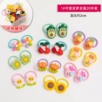 1 # Симпатичные резинки для волос с ананасами, набор из 20 консервированных предметов