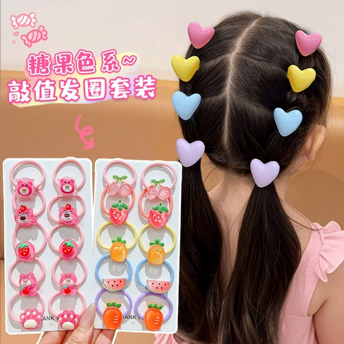 Детская эластичная безвредная резинка, аксессуар для волос, не повреждает волосы