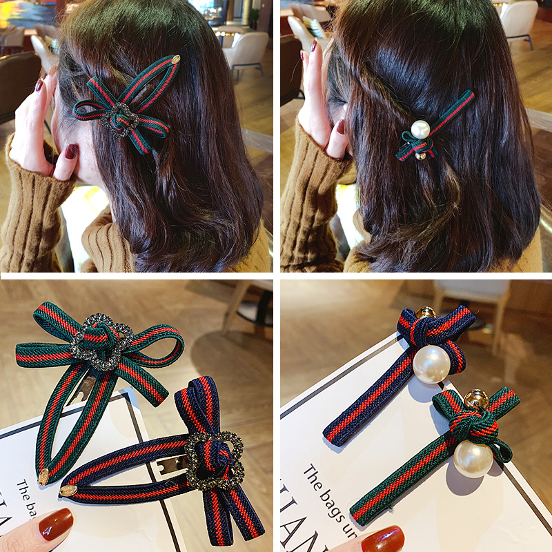 Hair Clip Headwear Clip South Korea Deep Sea Clip Mesh Red Hair Trim Small Scent Wind Hairpin Hairpin Clip Bow Tie BB Clip Wire Clip